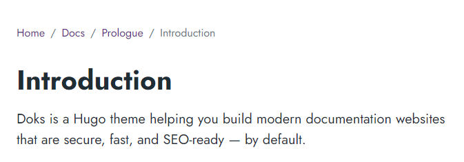 Breadcrumb Navigation
